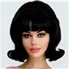 Salaibs Parrucca da donna a forma di alveare, stile vintage anni '50 e '60, con frangia, per cosplay, feste e costumi di Halloween