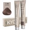 KYO Colore per capelli 100ml + ossigeno 150 ml by kyo, AMMONIA FREE E PPD FREE con collagene Marino e cheratina (7.00 Biondo)