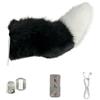 Mnrkaoic Coda Elettrica Telecomandata Ricaricabile Per Auto Peluche Scodinzolante Che Si Muove Con Telecomando Decorazione Carina Automobile Moto Code Pelosa Furry Personalizzato Remote (Nero (elettrico))