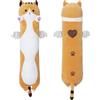 SNOWOLF Gatto Morbido Cuscino Peluche Lungo Tiro per Dormire Cotone Gattino Ripiene Carino Peluche Bambola Giocattolo Regalo per Bambini Fidanzata (Yellow, 110cm)