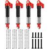 AXspeed Per TRX4M Shock Kits 62 mm Ammortizzatore lungo regolabile per TRX4-M Bronco Defender 1/18 RC Crawler Car Upgrade (rosso)