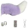 Mnrkaoic Coda Elettrica Telecomandata Ricaricabile Per Auto Peluche Scodinzolante Che Si Muove Con Telecomando Decorazione Carina Automobile Moto Code Pelosa Furry Personalizzato Remote (Viola (elettrico))