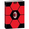 school Diario Scuola Compatibile con Milan Scritte Rosso Nere 12 Mesi Non Datato 18x13 cm + Omaggio Penna Invisibile e Mini Torcia