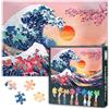 TISHIRON Puzzle giapponese da 1000 pezzi, grande onda davanti a Kanagawa, 50 x 70 cm, arte vintage a Hokusai, gioco da collezione premium per adulti e decorazioni