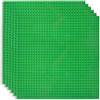 Lekebaby Confezione da 6 piastre di base classiche, 25,4 x 25,4 cm, 100% compatibili con tutte le principali marche, per bambini di età superiore ai tre anni, verde