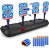 Buoeuik Tiro al Bersaglio per Nerf,Bersaglio Digitale Elettrico, 20 Proiettili, Giochi Bambini Bimbi 3 4 5 6 7 8 9 10 anni Gioco di Tiro Interno Esterno Regalo Natale Compleanno