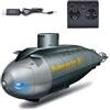 TBRICKFUNR Sottomarino Mini Nucleare Radiocomandato, Barca RC Sottomarina 6CH con Cavo di Ricarica USB, Perfetto per Qualsiasi Condizione Acquatica, Barca Marina Elettrica da Regalo