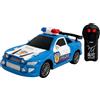 Generico Auto Polizia Telecomandata Ruote Gommate Scala 1:28 Pattuglia Macchina della Polizia RC Police Car Macchinine Radiocomando Monocanale Movimento Auto Radiocomandata Super Car Racing Sport (a)