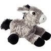 Aurora World Donkey, Asino di Peluche, Lunghezza 20 cm, Grigio