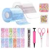 TFSZE 20 Pezzi Nano Tape Bubble Kit,Nano Tape Bubble Kit Lavoretti Creativi per Bambini,Kit Fai da Te Bolle di Nastro Nano,Contiene pacchetti di materiale di base（Colore Trasparente+Blu）