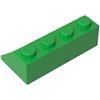 XYEIUGO GDS-1168 Cuneo Inclinato 45° 4x2 Sinistra, 50 Pezzi-compatibile con Lego 43721, Parti DIY e Componenti MOC di Mattoncini, Colore Vert vif