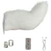 Mnrkaoic Coda Elettrica Telecomandata Ricaricabile Per Auto Peluche Scodinzolante Che Si Muove Con Telecomando Decorazione Carina Automobile Moto Code Pelosa Furry Personalizzato Remote (Bianco (elettrico))