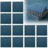 LUPATDY 12 Pezzi Tappeto Puzzle in EVA, Tappeti Puzzle in Peluche Interconnessi, 30x30cm Tappeto Gioco Antiscivolo per Camera da Letto, Soggiorno e Cameretta Bambini (Blu Navy)