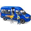 bruder 02670 - MB Sprinter Transfer con autista e passeggero, veicolo, autobus, trasportatore, figura giocattolo