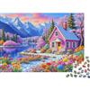 xBnQwLtRfMvKp Pink Cottage Scene Jigsaw Puzzle Impossible 1000 Pezzi Decorazione Per La Casa. Giochi Rilassamento E Intelligence Per Adulti E Ragazzi Da 14 Anni 52x38cm/1000pcs