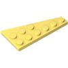 XYEIUGO 54384 Piastra Circolare Cuneo 6x3 Sinistra 50 Pezzi GDS-551 compatibile con Lego Mattoncini da Costruzione Colore Jaune clair vif