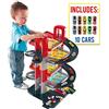 M MOLTO MOLTO | Parcheggio d'infanzia di 5 piani con garage, rampe, lavanderia, ascensore, stazione di benzina e area unta | Include 10 auto giocattolo | Giocattoli educativi per bambini | + 3 anni