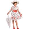 Mary Poppins Costume da Supertata Poppins Magica per bambina P2-(6/7 anni)