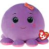Ty Squishy Beanies - Octavia il Polipetto Viola, Morbido Cuscino di Peluche con Occhioni Viola Glitter, Idea Regalo per Grandi e Piccini, Tutti da Collezionare - 22 cm - T39242