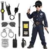 Alaoo Costume Polizia Accessori Set, Set da Poliziotto per Bambini | Attrezzature e Accessori per La Polizia, Accessori per Costumi Cosplay, Adatto per Halloween, Carnevale, Giochi di Ruolo
