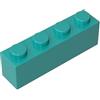 XYEIUGO 3010 Mattoni Base Mattoni 1x4 50 Pezzi GDS-534 compatibile con Lego Mattoncini da Costruzione Colore Dark Turquoise