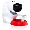 Scotch Dispenser Cane per Nastro Adesivo Piccolo, Dimensione 19 mm x 33 mm, Colore Bianco con Base Rossa, Porta Nastro Adesivo Ricaricabile da Scrivania, Ottimo per Ufficio