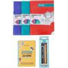 Mr. Wonderful Pack Back to School Deep Colours - 2 Penne Cancellabili Bo-Bo, Adesivi e 3 Quaderni A5