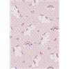Erismann Carta da parati in tessuto non tessuto glitter unicorno cuori stelle rosa 13622-10