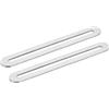 QUARKZMAN 2Pcs Piastra Di Riparazione Regolabile Con Fessura, 6.1 X 0.75 Pollici Staffa Dritta In Acciaio Inossidabile Per Mobili In Legno, Argento