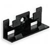 PROVISTON Clip di fissaggio per battiscopa, viti incluse, tasselli, montaggio battiscopa, plastica, nero, 20 pezzi