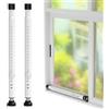 DAKEPOLE Barra di sicurezza 120 cm 2 pezzi, protezione antieffrazione per finestre, sbarra di sicurezza per porte, chiusura regolabile, barra di sicurezza per finestre, diametro 25 mm, barra di sicurezza per