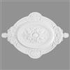 PROVISTON | Rosetta bloccata | Polistirolo | Diametro 570 x 400 mm | Bianco | Alta qualità | Stabile | Assemblaggio semplice | Rosette a soffitto | Design a parete