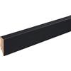 PROVISTON | Battiscopa | Mdf sventato | Profilo arrotondato | 16 x 58 x 2500 mm | Nero | Batteboard | Robusto | Alta qualità | 25 metri