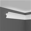 PROVISTON | Striscia luminosa | Illuminazione indiretta | Listello per soffitto | 45 x 52 x 2000 mm | Polimero | Bianco | Di alta qualità | Listello in stucco | Moderno | Robusto | Durevole | Antiurto