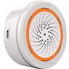 LEDLUX ZigBee Sirena Allarme, Sonoro Massimo 90dB, Doppio Alimentazione Tempo Suono Regolabile, Sistema Antifurto ZigBee