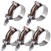 Glarks 5 fascette stringitubo in acciaio inox da 41 a 46 mm con bullone a T per turbo/tubo flessibile