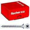 Fischer 670214 Power-Fast II FPF II CZP - Viti per Legno o Truciolare A Filetto Parziale, Pozi, Testa Svasata Piana, Blu (Passivato), 4,0x35 mm, 300 Pezzi