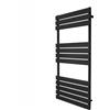 Monster Shop Radiatore Verticale Per Asciugamani A Pannello Piatto Di Design 1200mm X 600mm Binario Riscaldato Per Bagno Nero Montato A Parete In Acciaio Kit Di Fissaggio E Staffe Con Spazzola Inclusi