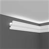 PROVISTON Striscia luminosa, illuminazione indiretta, listello da soffitto, 40 x 45 x 2000 mm, polimero, bianco, di alta qualità, modanatura in stucco, moderno, robusto, durevole, resistente agli
