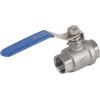 Eujgoov Valvola a Sfera, Acciaio Inossidabile, 2 Valvole Inox 1 NPT Valvola a Sfera a Passaggio Pieno 2 Vie Leva Rotante SS304, Valvola a Sfera a Passaggio Pieno 1/2