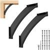 Guolich 2 Pezzi Staffe per Gazebo, Squadrette Angolari, Connettori per Travi, Staffe per Travi in Legno, Set di Supporti per Gazebo, Connettori Pergola, Supporto per Gazebo con Angolo di 45°