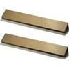 SYZOW 6 pezzi Maniglie per Mobili da Cucina Oro Distanza fori 160mm Maniglie Armadio Nascoste in alluminio