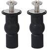 Floatdream 2 Pezzi Set di viti per Sedile WC, Set di Cerniere per Sedile del Water, Vite del Sedile del Water, per Sedili WC, Sedili WC Generici, Coperchi WC Ecc(Nero)