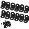 RESTALLADNWEST 22 staffe angolari, 20 × 20 mm, staffe a L in acciaio inox nero, supporto per mobili, staffa angolare con 44 viti