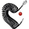 LNSYSNS Tubo Spiralato Aria Compressa max 12 Bar, 8 x 12 mm Tubo per Compressore Aria con Connettore da 1/4 Pollici, 5 m Raccordi Compressore D'aria, Nero, per Alimentazione D'aria Compressa