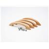 JOWE Set di 4 maniglie in legno di faggio verniciato incl. Viti - Maniglia in legno per cassetto - Lunghezza 13,2 cm, distanza fori 9,6 cm