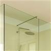 Glass Com S.r.l. Barra fermavetro a sezione tonda vetro/muro a 90° da 1200mm (Inox Satinato)