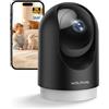 WOLFANG Telecamera Wi-Fi Interno 2K, Telecamera per Cani con Rilevamento Movimento e Visione Notturna, Baby Monitor con Audio Bidirezionale, Compatibile con Alexa/Google, Senza Canone Mensile