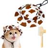 Mekdcaao Cappello da spiaggia animali | Blocca Luce Solare Tesa Rotonda con Fori Auricolari | Cappello a secchiello per cani di piccola taglia - Per Uscite Fotografia Sport (G,M)