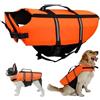 FainFun Giubbotto di Salvataggio per Cani, FainFun Giubbotto di Salvataggio per Cane Arancia, Giubbotto Salvagente per Cane, di Dimensioni Regolabili, con Forte Galleggiamento e Maniglia di Salvataggio (XXL)